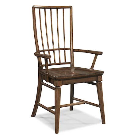 Cherry Rake Back Arm Chair